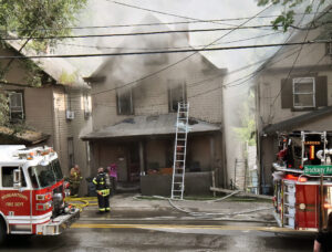 Firefighters extinguish blaze at Brockway Avenue home